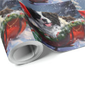 Newfoundland Hond Kerstfeest Cadeaupapier (Rol Hoek)