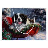 Newfoundland Hond Kerstfeest Groot Cadeauzakje (Achterkant)