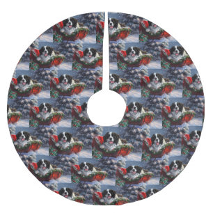 Newfoundland Hond Kerstfeest Kerstboom Rok