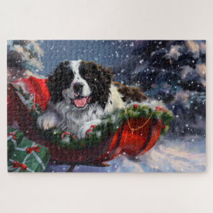 Newfoundland Hond Kerstfeest Legpuzzel