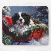 Newfoundland Hond Kerstfeest Muismat (Voorkant)