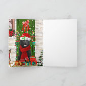 Newfoundland-hond Kerstmis  Kaart (Binnen)