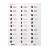 Newfoundland-hond Kerstsjaal Retouradres Etiket (Full Sheet)