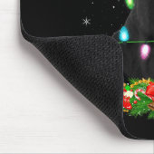 Newfoundland-hond Kerstverlichting Grappige Kerstm Muismat (Hoek)