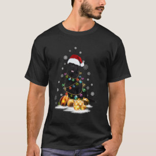 Newfoundland Hond Licht Lelijk Voor Kerstmis T-shirt