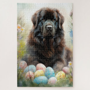 Newfoundland Hond met Paaseieren Vakantie Legpuzzel