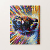Newfoundland Hond Portret Acryl Kunst Print Hond Legpuzzel (Verticaal)