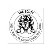 Newfoundland Hond Retouradres Familie Rubberstempel (Afrduk)