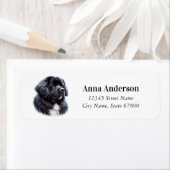 Newfoundland Hond Retouradres Labels (Insitu)