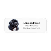Newfoundland Hond Retouradres Labels (Voorkant)
