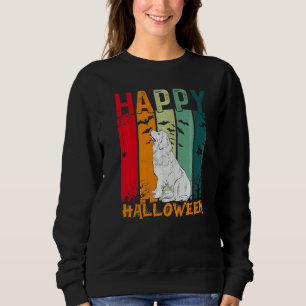 Newfoundland-hond Retro stijl Halloween-dinerfeest Trui
