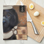 Newfoundland-hond      theedoek (Quarter Fold)