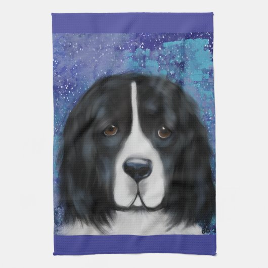 Newfoundland-hond Theedoek (Verticaal)