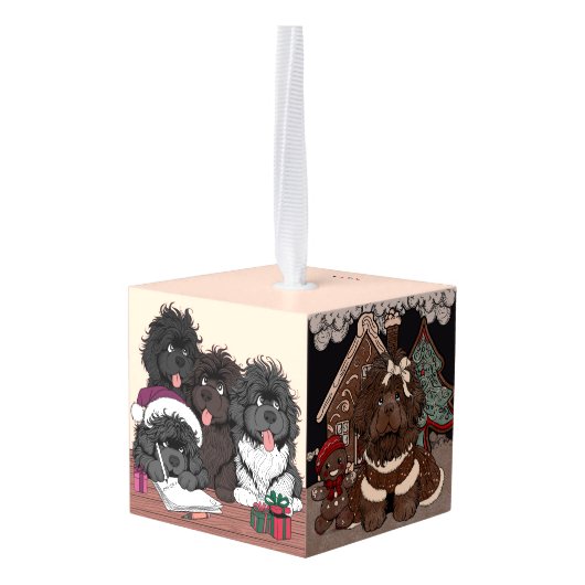 Newfoundland hond Vakantie Fun Decoratie (Achter hoekig)