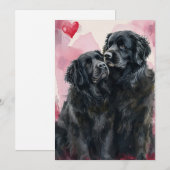 Newfoundland-hond Valentijnsdag Feestdagenkaart (Voorkant / Achterkant)