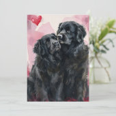Newfoundland-hond Valentijnsdag Feestdagenkaart (Staand voorkant)