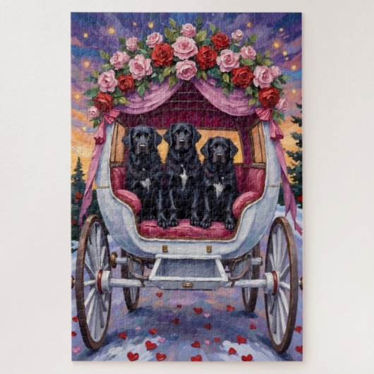 Newfoundland-hond Valentijnsdag  Legpuzzel (Verticaal)