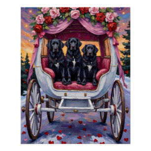 Newfoundland-hond Valentijnsdag Perfect Poster