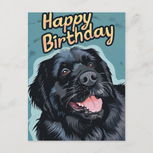 Newfoundland-hond Verjaardag Briefkaart