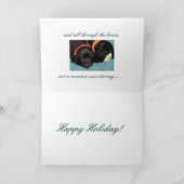 Newfoundland hond was de avond voor Kerstmis Feestdagen Kaart (Binnen)