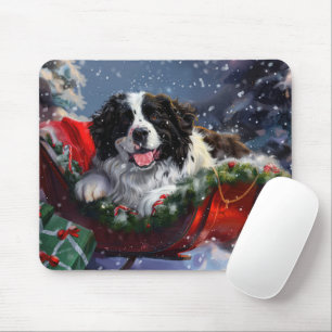 Newfoundland Honden Kerst Feestelijk Muismat