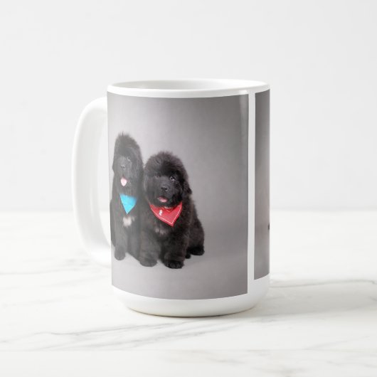 Newfoundland honden mok (Voorkant links)