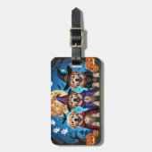 Newfoundland Honden Pompoen Halloween Grappig Bagagelabel (Voorkant verticaal)