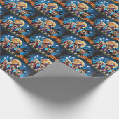 Newfoundland Honden Pompoen Halloween Grappig Cadeaupapier (Hoek)