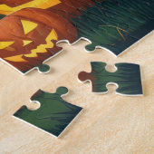 Newfoundland Honden Pompoen Halloween Grappig Legpuzzel (Zijkant)