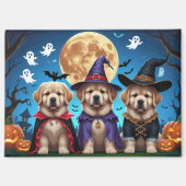 Newfoundland Honden Pompoen Halloween Grappig Magneet (Voorkant)