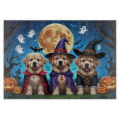 Newfoundland Honden Pompoen Halloween Grappig Snijplank (Voorkant)