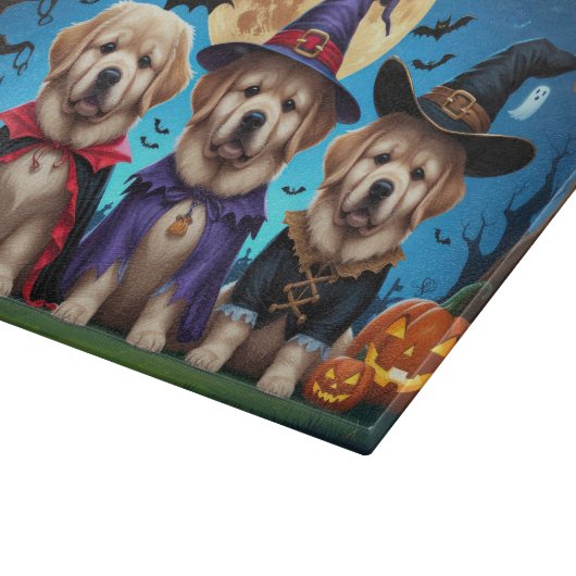 Newfoundland Honden Pompoen Halloween Grappig Snijplank (Hoek)