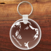 Newfoundland Honden Sleutelhanger Aangepaste Puppy (Voorkant)