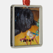 Newfoundland hondenboom metalen ornament (Rechts)