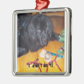 Newfoundland hondenboom metalen ornament (Links)