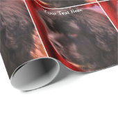 Newfoundland Hondengezicht gepersonaliseerd Cadeaupapier (Rol Hoek)