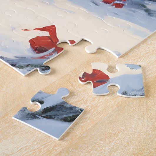 Newfoundland hondenkerst legpuzzel (Zijkant)