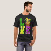 Newfoundland Hondenliefhebber I Love Mardi Gras Co T-shirt (Voorkant volledig)