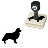 Newfoundland Hondenras Silhouette Newf Rubberstempel (Gestempeld)