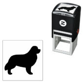 Newfoundland Hondenras Silhouette Zelfinktende Stempel (In situ)