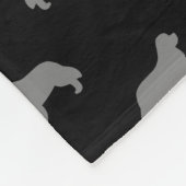 Newfoundland Hondenras Silhouettes Pattern Fleece Deken (Hoek)