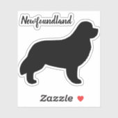 Newfoundland Hondensilhouet Newf Vinyl Sticker (Vel)