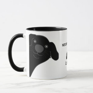 Newfoundland Hound Zwarte Piepende Cartoon Mok
