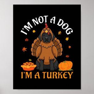 Newfoundland Ik ben geen hond, ik ben een kalkoen Poster