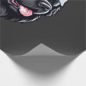 Newfoundland in a Santa Hat Classic T-Shirt Cadeaupapier (Hoek)