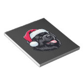 Newfoundland in a Santa Hat Classic T-Shirt Notitieblok (Schuin)