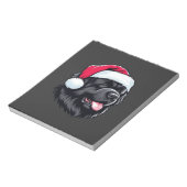 Newfoundland in a Santa Hat Classic T-Shirt Notitieblok (Linkerzijde)