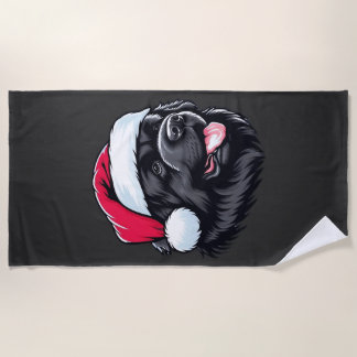 Newfoundland in a Santa Hat Classic T-Shirt Strandlaken