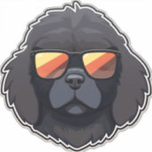 Newfoundland in Cool Zonnebril Classic T-shirt Sticker (Voorkant)