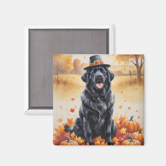 Newfoundland in de herfstbladeren Thanksgiving kun Magneet (Voorkant / Achterkant)